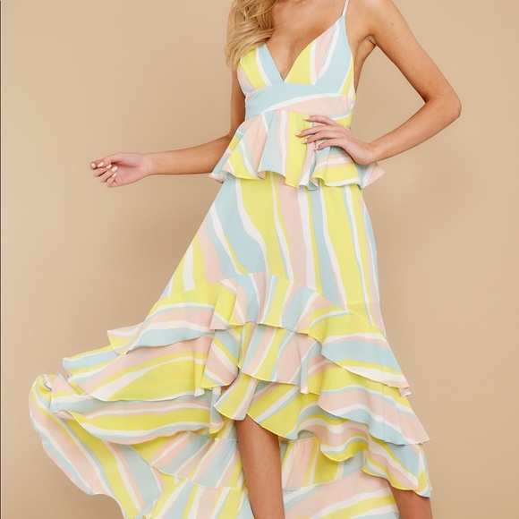 Yellow Stripe Maxi Dress - Picture 4 of 5